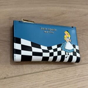 Disney Parks Kate Spade Alice In Wonderland Small Slim Bifold Wallet